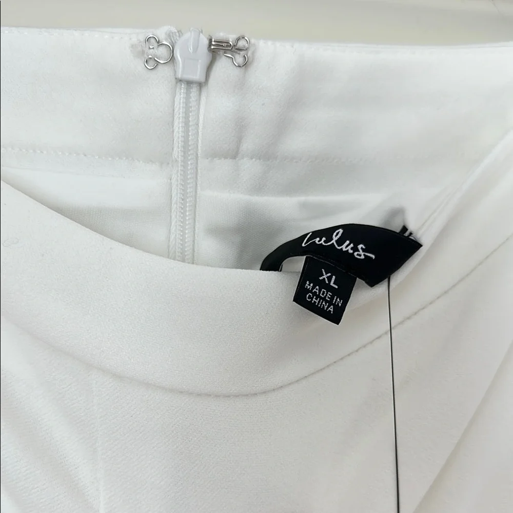 NWT Lulu's Elegant White Two-Piece Set - Picture 7 of 8